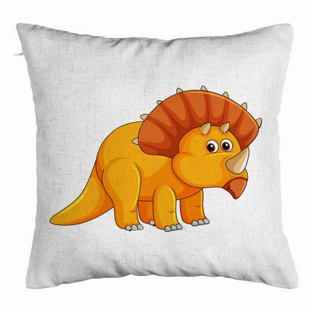 Perna Decorativa, Model copii cu Rhino, 40x40 cm, Alb Murdar, Husa Detasabila, Burduf 5 Perna Decorativa