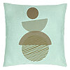 Perna Decorativa, Model cu ModeI Abstract Creativ 1, 40x40 cm, Verde Menta, Husa Detasabila, Burduf 19 Perna Decorativa