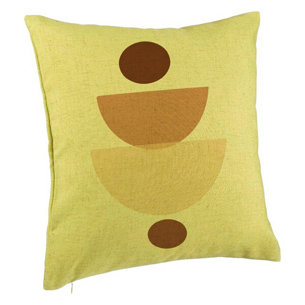 Perna Decorativa, Model cu Model Abstract Creativ 2, 40x40 cm, Verde, Husa Detasabila, Burduf 5 Perna Decorativa