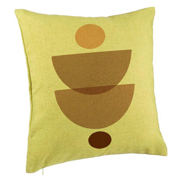 Perna Decorativa, Model cu Model Abstract Creativ 3, 40x40 cm, Verde, Husa Detasabila, Burduf 5 Perna Decorativa