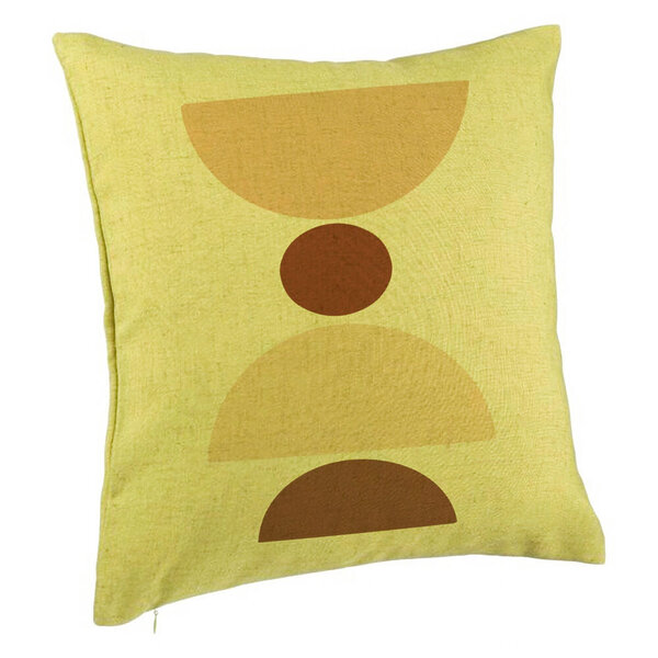 Perna Decorativa, Model cu Model Abstract Creativ 4, 40x40 cm, Verde, Husa Detasabila, Burduf 5 Perna Decorativa