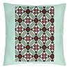 Perna Decorativa, Model cu Motive Romanesti 2, 40x40 cm, Verde Menta, Husa Detasabila, Burduf 22 Perna Decorativa
