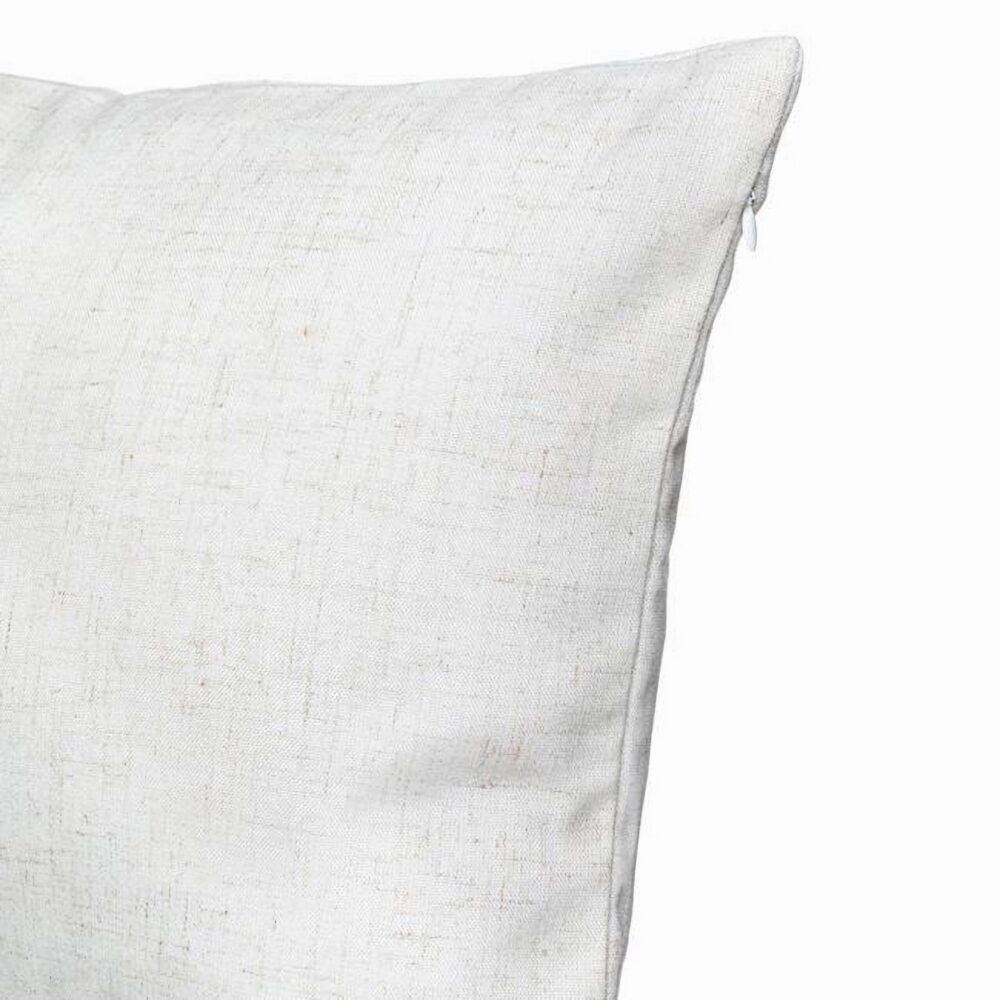 Perna Decorativa, Model cu Motive Romanesti, 40x40 cm, Alb Murdar, Husa Detasabila, Burduf 6 Model cu Motive Romanesti