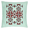 Perna Decorativa, Model cu Motive Romanesti, 40x40 cm, Verde Menta, Husa Detasabila, Burduf 22 Perna Decorativa