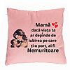 Perna Decorativa, Model pentru Mama 11, 40x40 cm, Roz, Husa Detasabila, Burduf 7 Perna Decorativa