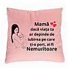 Perna Decorativa, Model pentru Mama 12, 40x40 cm, Roz, Husa Detasabila, Burduf 7 Perna Decorativa