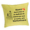 Perna Decorativa, Model pentru Mama 3, 40x40 cm, Verde, Husa Detasabila, Burduf 7 Perna Decorativa