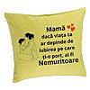 Perna Decorativa, Model pentru Mama 5, 40x40 cm, Verde, Husa Detasabila, Burduf 7 Perna Decorativa