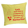 Perna Decorativa, Model pentru Tata 2, 40x40 cm, Verde, Husa Detasabila, Burduf 7 Perna Decorativa