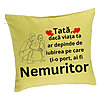 Perna Decorativa, Model pentru Tata 4, 40x40 cm, Verde, Husa Detasabila, Burduf 7 Perna Decorativa