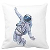Perna Decorativa, On the Moon, 40x40 cm, Alba, Mata, Husa Detasabila, Burduf 19 Perna Decorativa