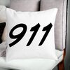 Perna Decorativa Patrata 911,40x40 cm, Alba, Mata, Husa Detasabila, Burduf 18 Alba