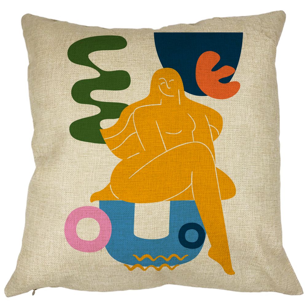 Perna Decorativa Patrata Abstracta 3, 40x40 cm, Husa Detasabila, Burduf 11 Perna Decorativa Patrata Abstracta 3