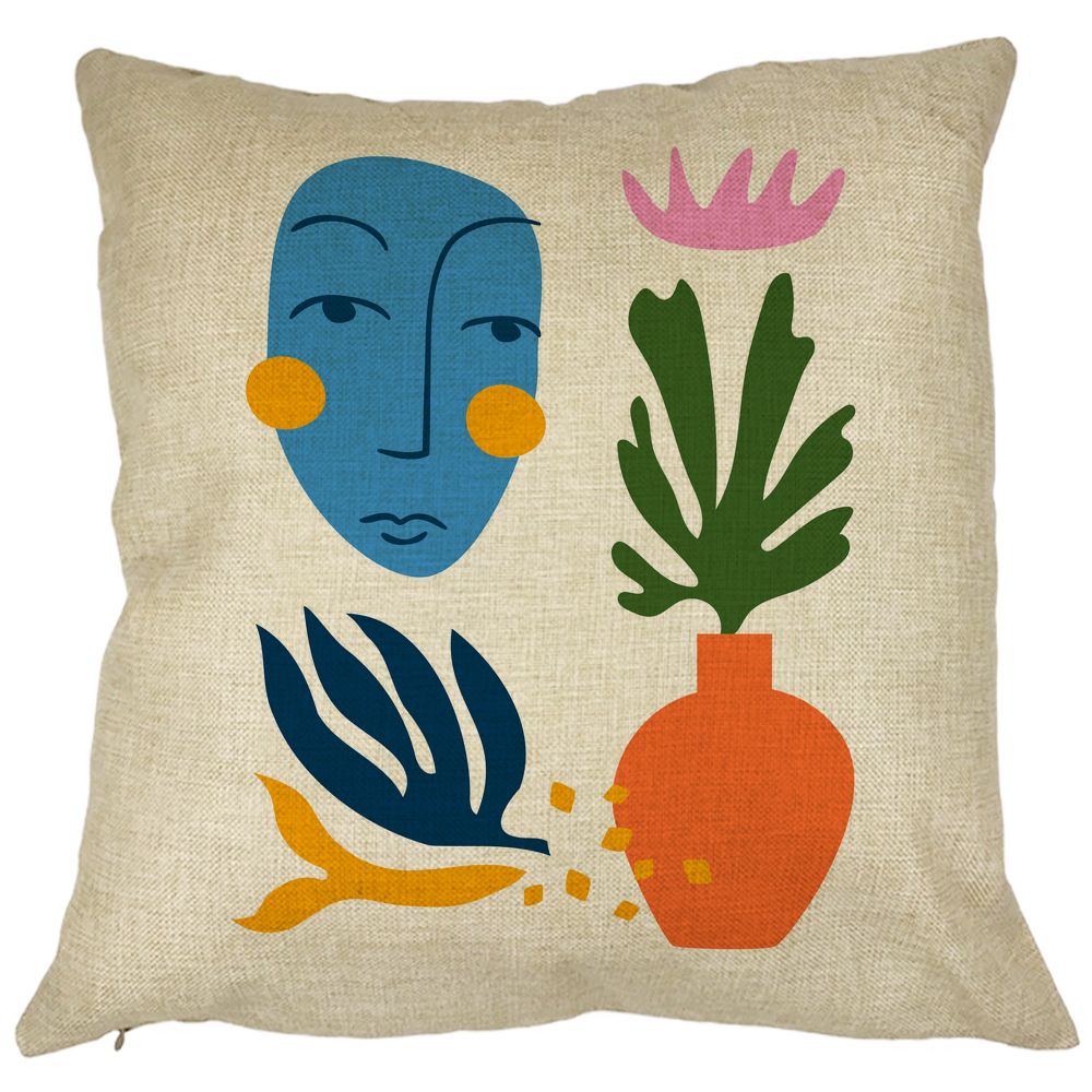 Perna Decorativa Patrata Abstracta 5, 40x40 cm, Husa Detasabila, Burduf 7 Perna Decorativa Patrata Abstracta 5