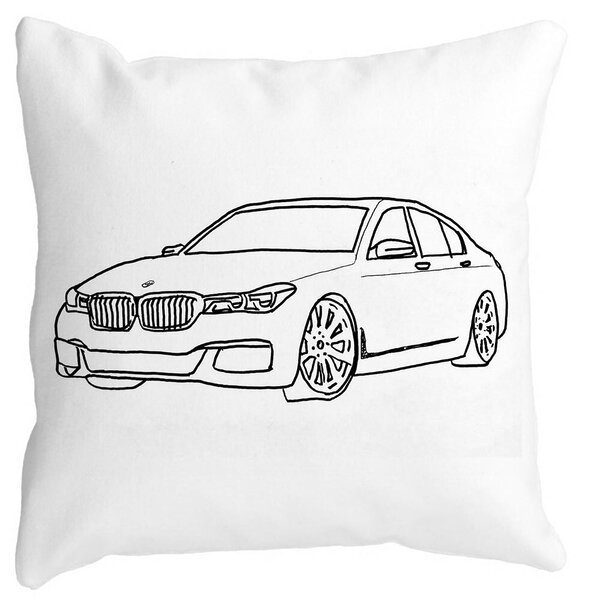 Perna Decorativa Patrata BMW Lover, 40x40 cm, Alba, Mata, Husa Detasabila, Burduf 11 Perna Decorativa Patrata BMW Lover