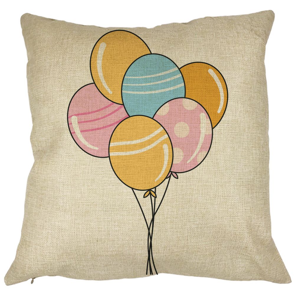 Perna Decorativa Patrata Baloane Multicolor, 40x40 cm, Husa Detasabila, Burduf 11 Perna Decorativa Patrata Baloane Multicolor