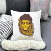 Perna Decorativa Patrata Be Brave, 40x40 cm, Alba, Mata, Husa Detasabila, Burduf 17 40x40 cm