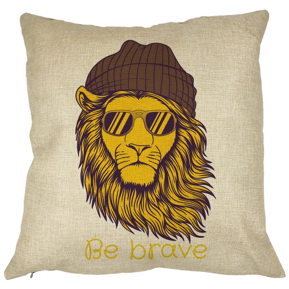 Perna Decorativa Patrata Be Brave, 40x40 cm, Husa Detasabila, Burduf 13 Perna Decorativa Patrata Be Brave