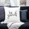 Perna Decorativa Patrata Be Yourself, 40x40 cm, Alba, Mata, Husa Detasabila, Burduf 17 40x40 cm