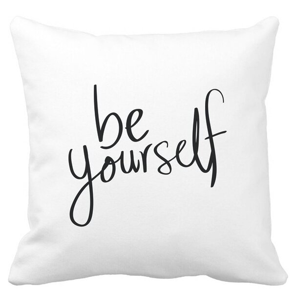 Perna Decorativa Patrata Be Yourself, 40x40 cm, Alba, Mata, Husa Detasabila, Burduf 11 Perna Decorativa Patrata Be Yourself