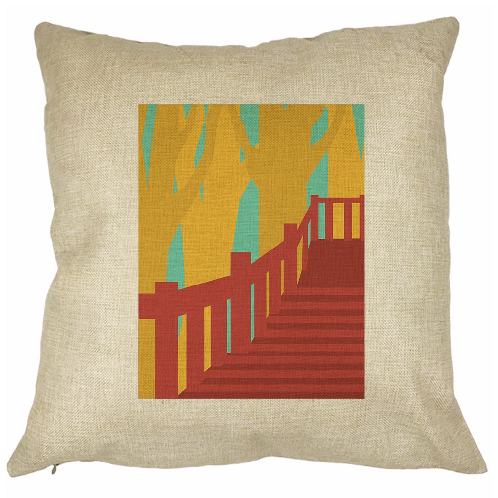 Perna Decorativa Patrata Bridge Art, 40x40 cm, Husa Detasabila, Burduf 15 Perna Decorativa Patrata Bridge Art