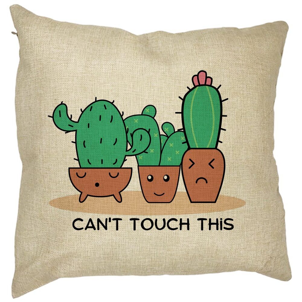 Perna Decorativa Patrata Cactus Can't Touch This, 40x40 cm, Husa Detasabila, Burduf 11 Perna Decorativa Patrata Cactus Can't Touch This