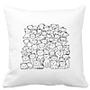 Perna Decorativa Patrata Cat Life, 40x40 cm, Alba, Mata, Husa Detasabila, Burduf 16 Perna Decorativa Patrata Cat Life