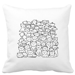 Perna Decorativa Patrata Cat Life