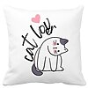 Perna Decorativa Patrata Cat Lover, 40x40 cm, Alba, Mata, Husa Detasabila, Burduf 16 Perna Decorativa Patrata Cat Lover