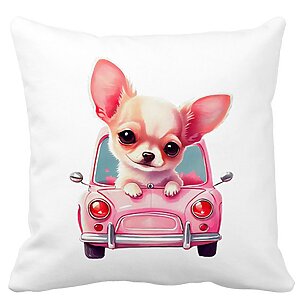 Perna Decorativa Patrata Chihuahua Love