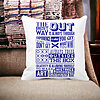 Perna Decorativa Patrata Classic Quotes, 40x40 cm, Alba, Mata, Husa Detasabila, Burduf 17 40x40 cm