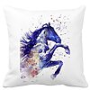 Perna Decorativa Patrata Colorful Horse, 40x40 cm, Alba, Mata, Husa Detasabila, Burduf 13 Perna Decorativa Patrata Colorful Horse