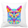 Perna Decorativa Patrata Contrast Cat, 40x40 cm, Alba, Mata, Husa Detasabila, Burduf 19 Perna Decorativa Patrata Contrast Cat