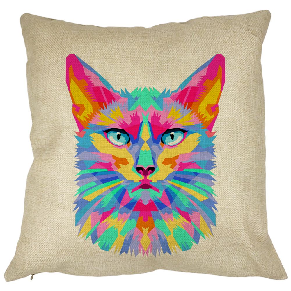 Perna Decorativa Patrata Contrast Cat, 40x40 cm, Husa Detasabila, Burduf 11 Perna Decorativa Patrata Contrast Cat