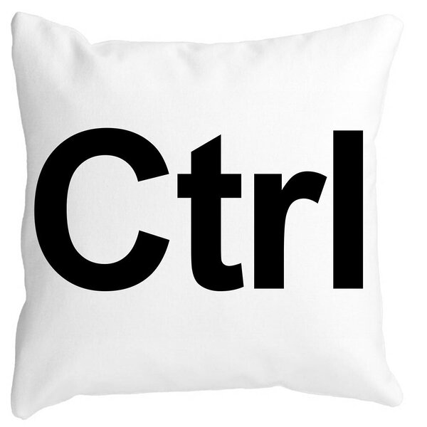 Perna Decorativa Patrata Ctrl, 40x40 cm, Alba, Mata, Husa Detasabila, Burduf 3 Perna Decorativa Patrata Ctrl