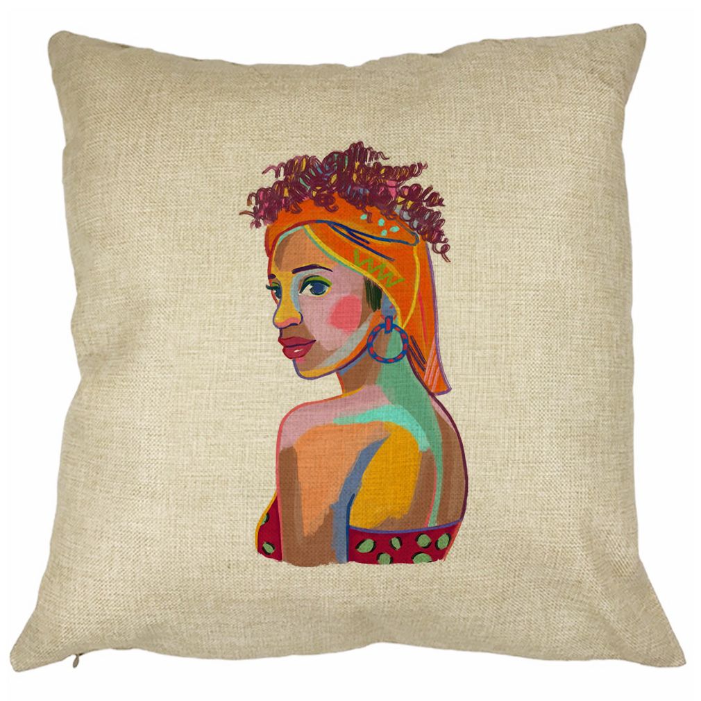 Perna Decorativa Patrata Curly African, 40x40 cm, Husa Detasabila, Burduf 17 Perna Decorativa Patrata Curly African