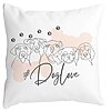 Perna Decorativa Patrata Dog Love, 40x40 cm, Alba, Mata, Husa Detasabila, Burduf 16 Perna Decorativa Patrata Dog Love