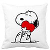 Perna Decorativa Patrata Doggo Love, 40x40 cm, Alba, Mata, Husa Detasabila, Burduf 16 Perna Decorativa Patrata Doggo Love
