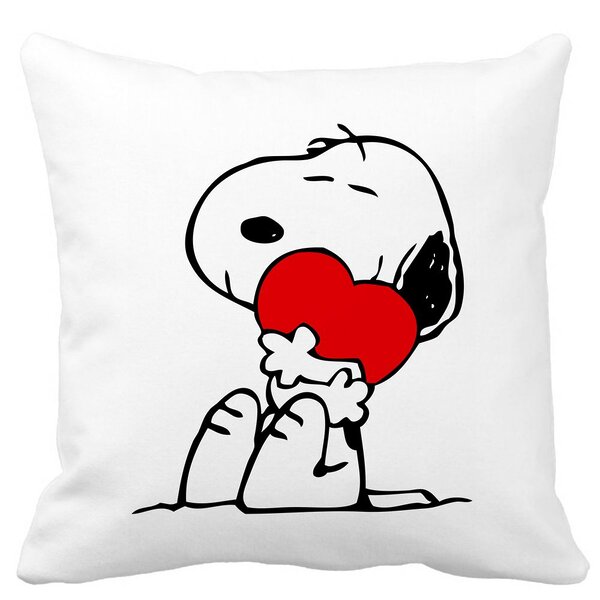 Perna Decorativa Patrata Doggo Love, 40x40 cm, Alba, Mata, Husa Detasabila, Burduf 11 Perna Decorativa Patrata Doggo Love