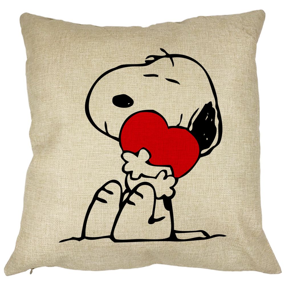 Perna Decorativa Patrata Doggo Love, 40x40 cm, Husa Detasabila, Burduf 11 Perna Decorativa Patrata Doggo Love
