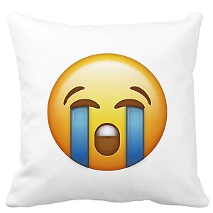 Perna Decorativa Patrata Emoji Cry
