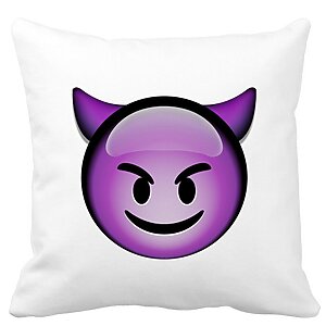 Perna Decorativa Patrata Emoji Diavol