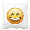 Perna Decorativa Patrata Emoji Fericit, 40x40 cm, Alba, Mata, Husa Detasabila, Burduf 16 Perna Decorativa Patrata Emoji Fericit