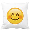 Perna Decorativa Patrata Emoji Rusinos, 40x40 cm, Alba, Mata, Husa Detasabila, Burduf 16 Perna Decorativa Patrata Emoji Rusinos