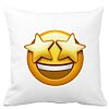 Perna Decorativa Patrata Emoji WOW, 40x40 cm, Alba, Mata, Husa Detasabila, Burduf 16 Perna Decorativa Patrata Emoji WOW