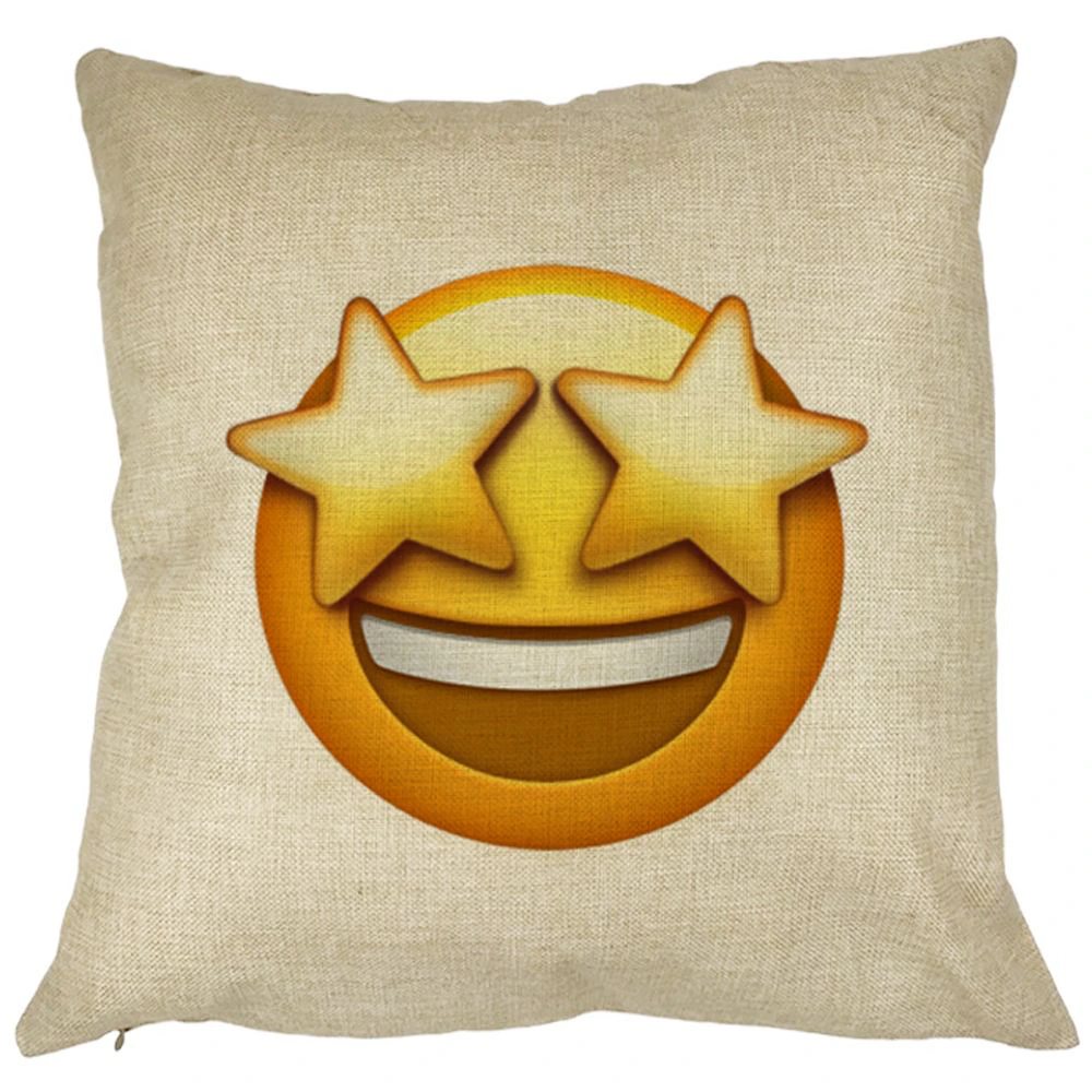 Perna Decorativa Patrata Emoji WOW, 40x40 cm, Husa Detasabila, Burduf 11 Perna Decorativa Patrata Emoji WOW