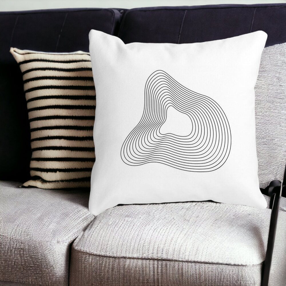 Perna Decorativa Patrata F1,40x40 cm, Alba, Mata, Husa Detasabila, Burduf 14 Mata