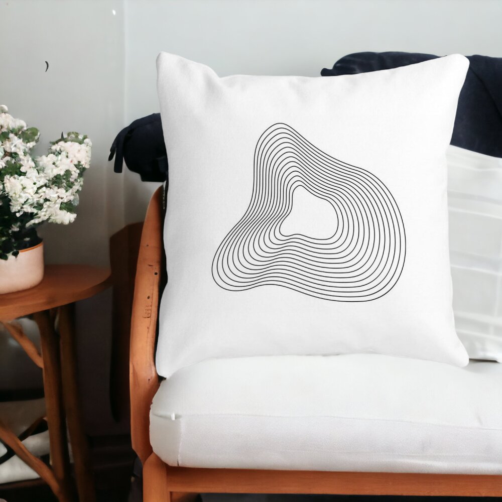Perna Decorativa Patrata F1,40x40 cm, Alba, Mata, Husa Detasabila, Burduf 15 Husa Detasabila