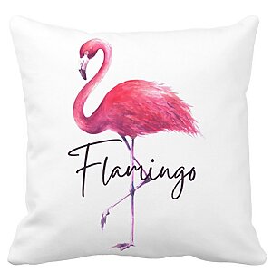 Perna Decorativa Patrata Flamingo
