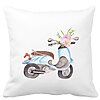 Perna Decorativa Patrata Flower Bike, 40x40 cm, Alba, Mata, Husa Detasabila, Burduf 19 Perna Decorativa Patrata Flower Bike